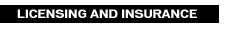 Licensing and Insurance